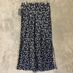 NWT Market & Spruce Women M Skirt Dark Floral Purple Black Maxi Fairy Whimsigoth